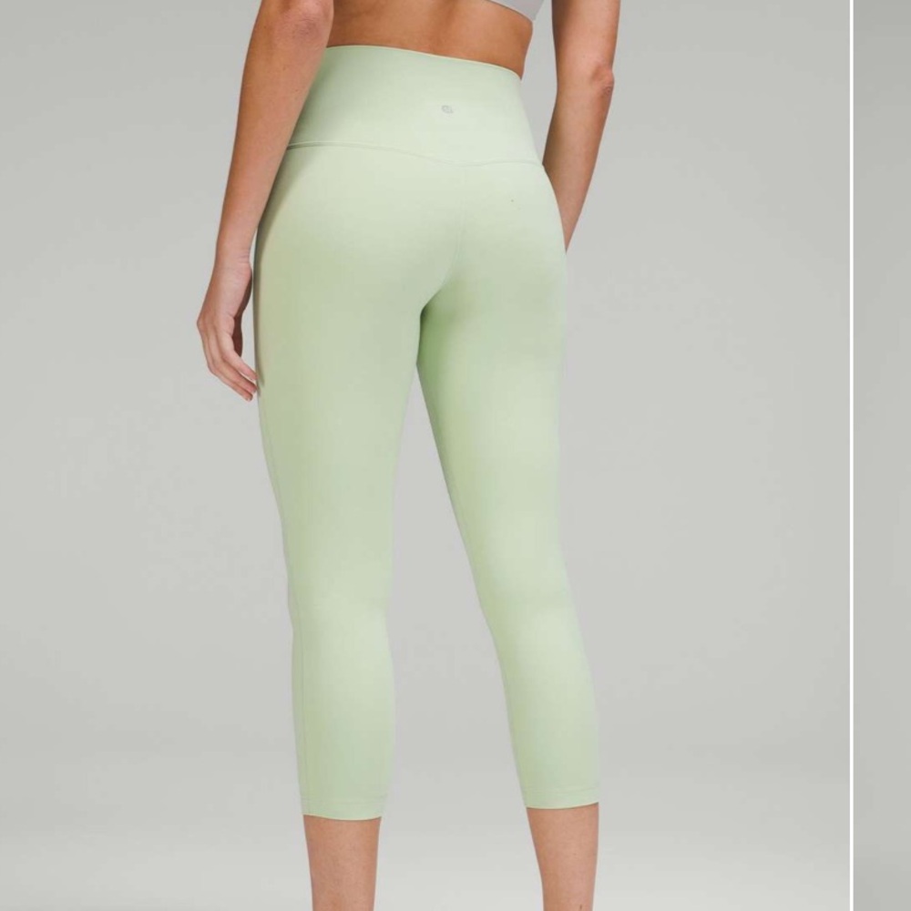 Lululemon align creamy mint light green color pastel 23” high rise crop